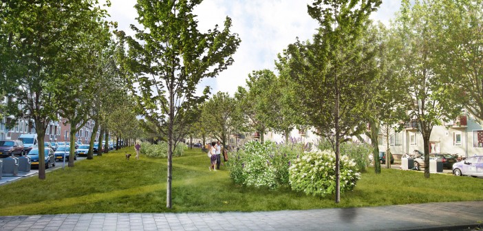 Herinrichting groen Leiding over Noord Impressie-Hogenbanweg